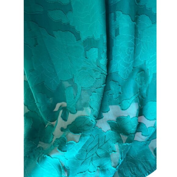 Torrid Harper Chiffon Clip Floral Pullover 3/4 Sleeve Blouse -Green size 3 - Picture 4 of 4